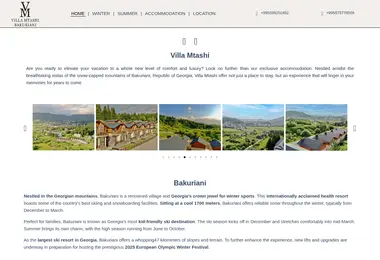 Скриншот villamtashi.ge