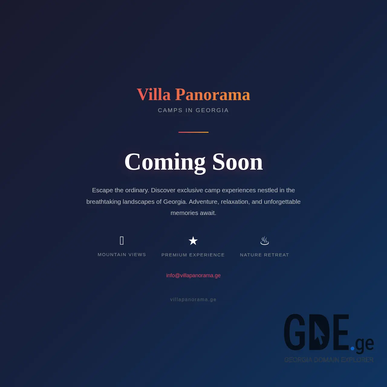 Screenshot of the site villapanorama.ge at 2026-01-22