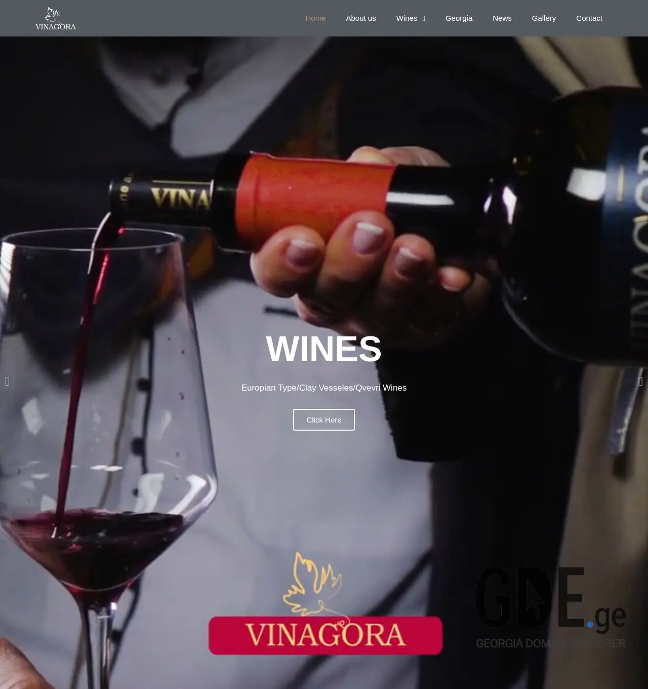 Screenshot of the site vinagora.ge at 2025-11-30