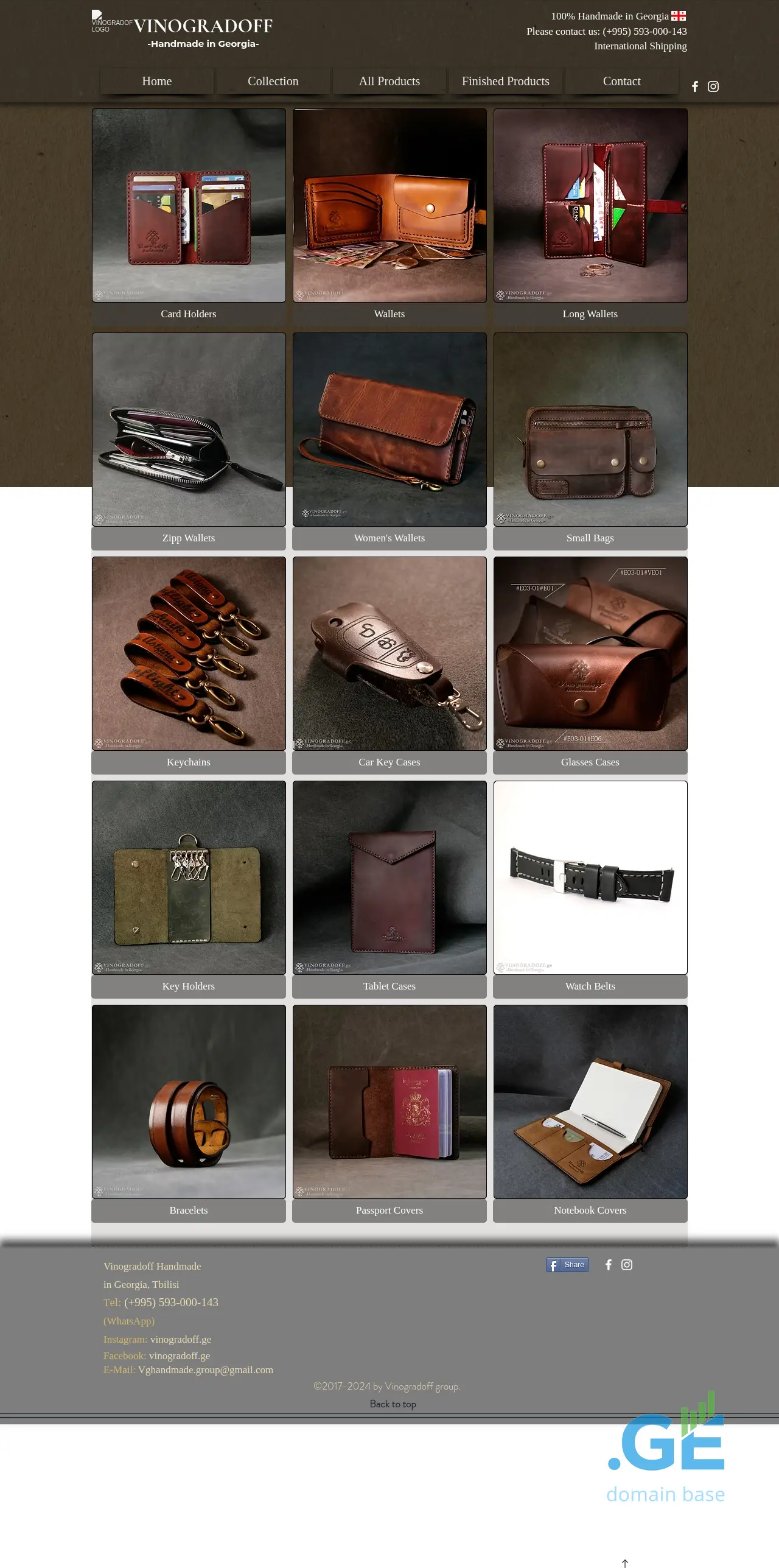 Screenshot of the site vinogradoff.ge