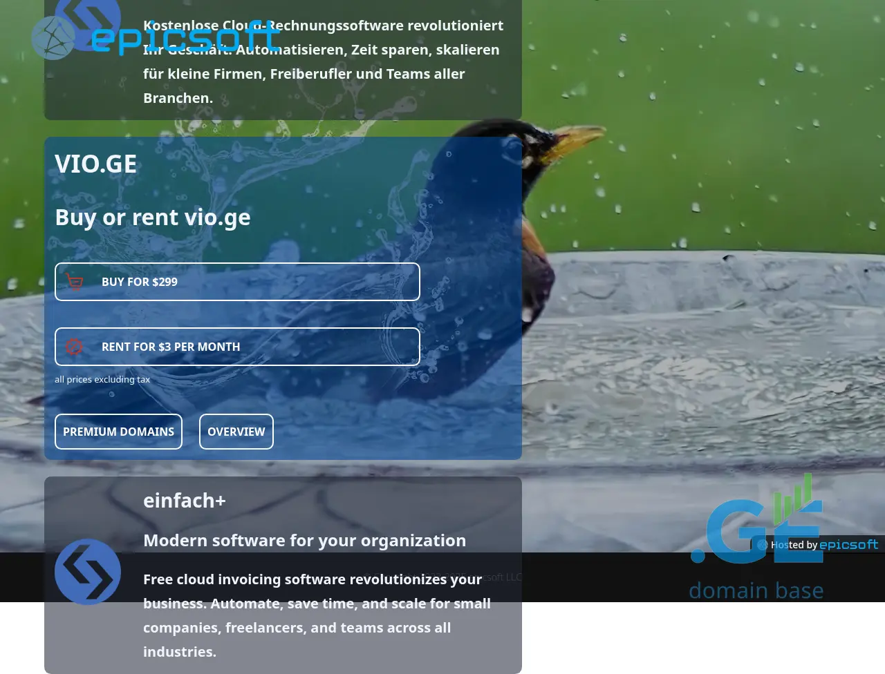 Screenshot of the site vio.ge