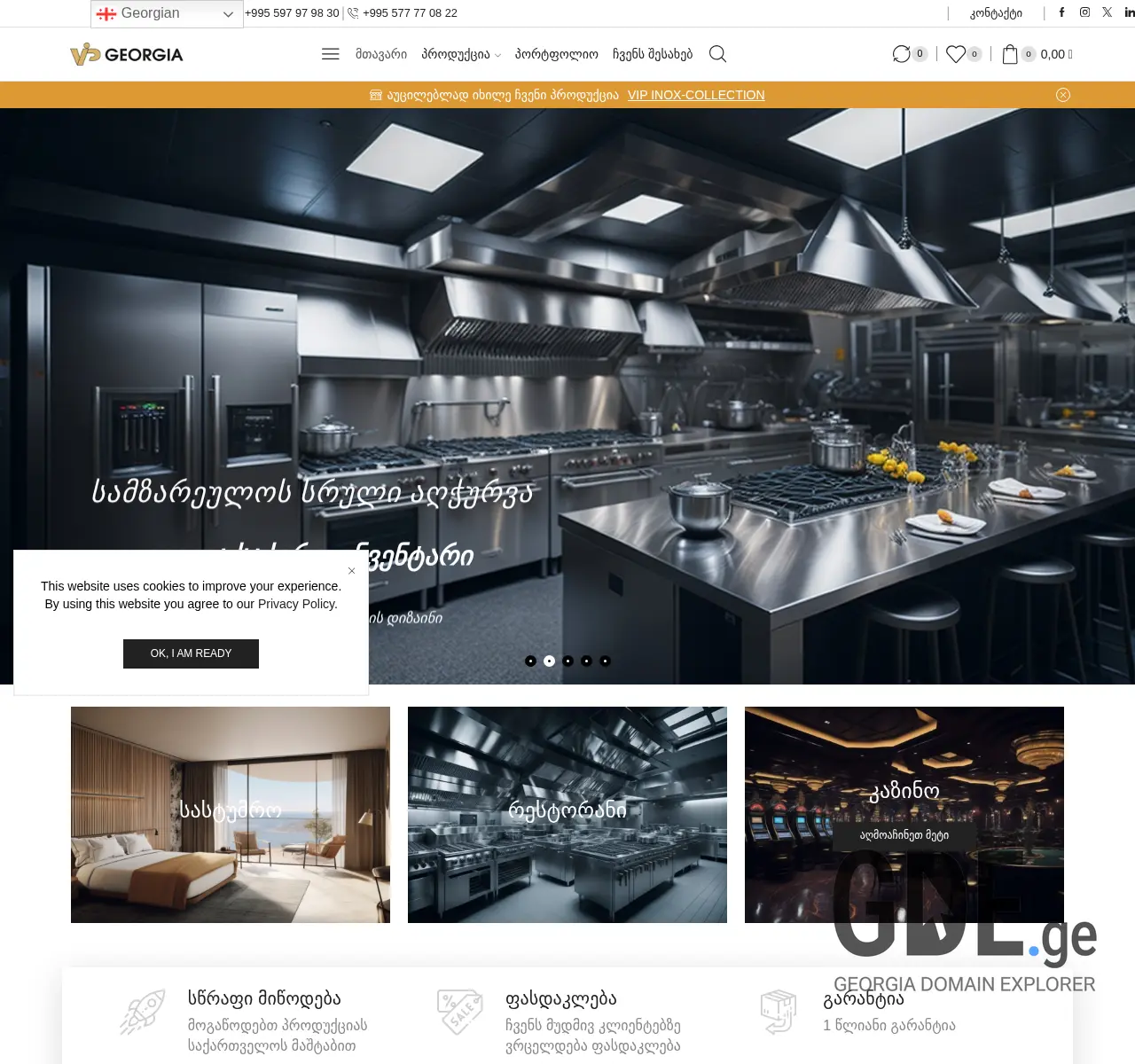 Screenshot of the site vipgeorgia.ge at 2025-11-25