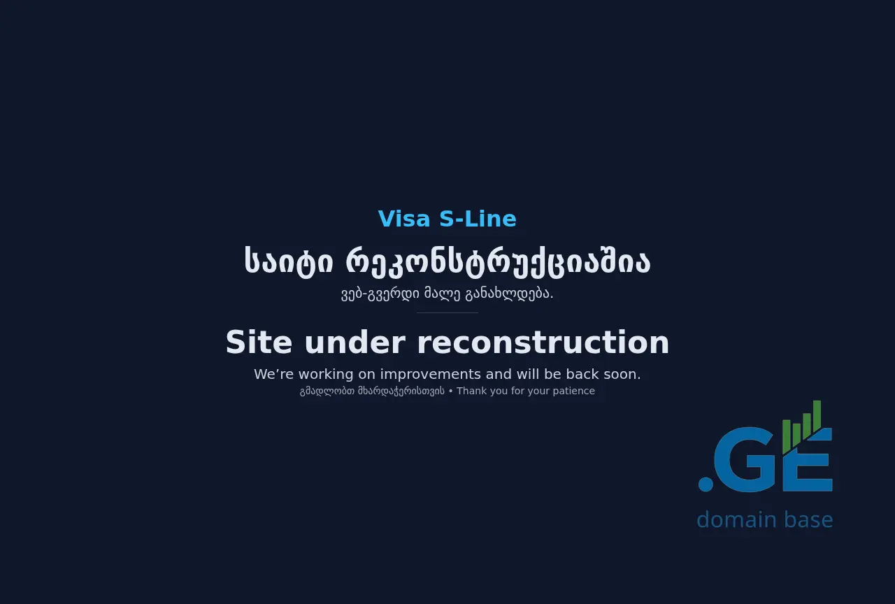Screenshot of the site visasline.ge