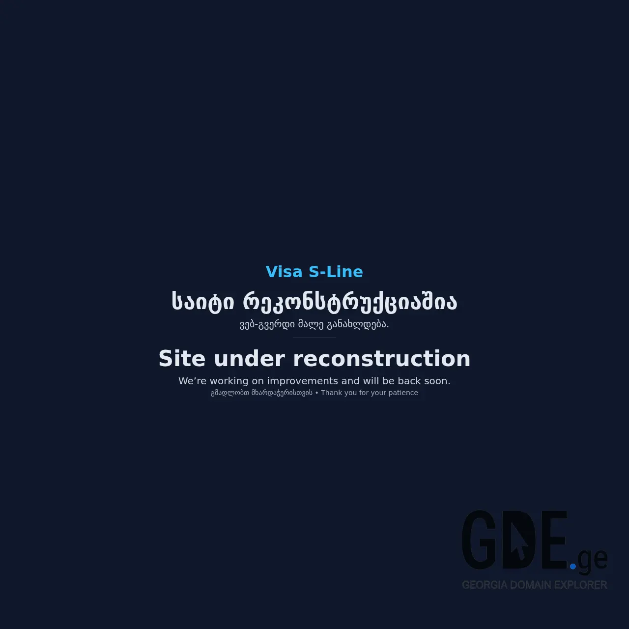 Screenshot of the site visasline.ge at 2025-12-12