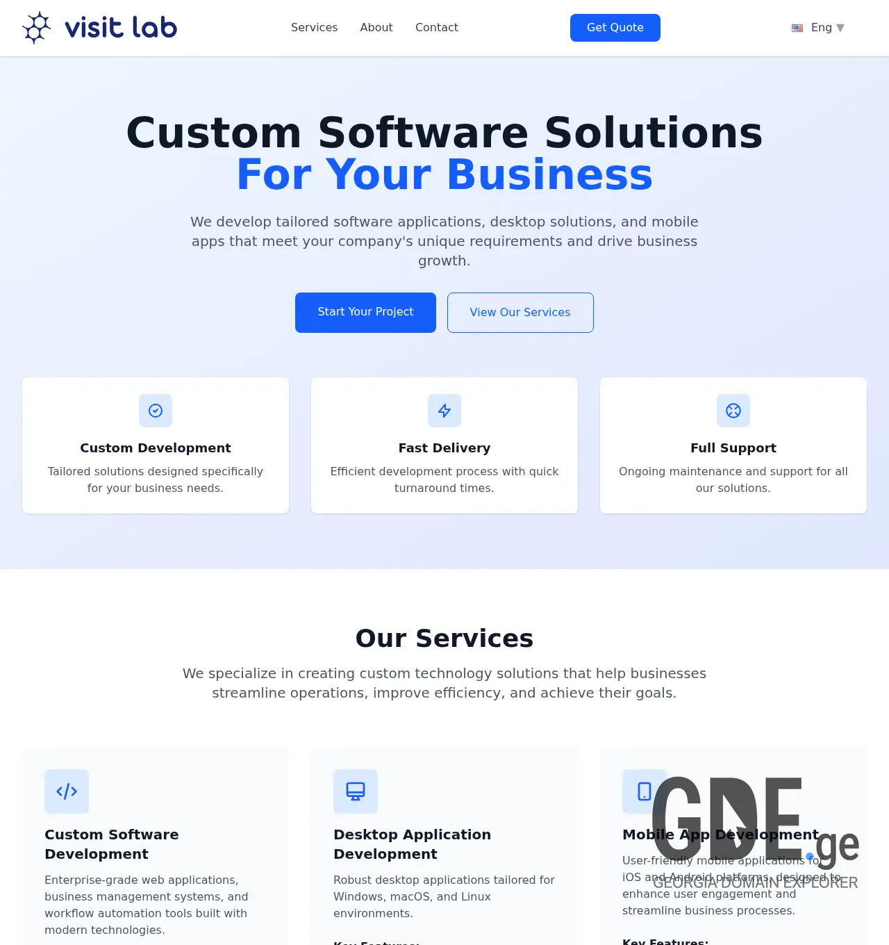 Screenshot of the site visit.ge at 2025-12-03