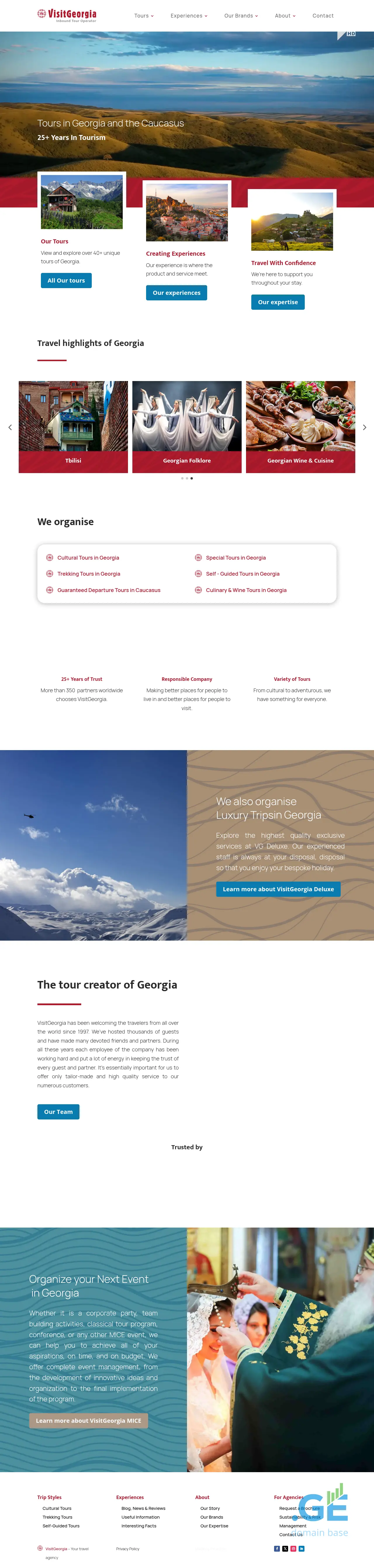 Screenshot of the site visitgeorgia.com.ge