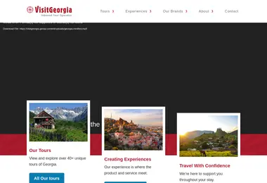 Скриншот visitgeorgia.ge