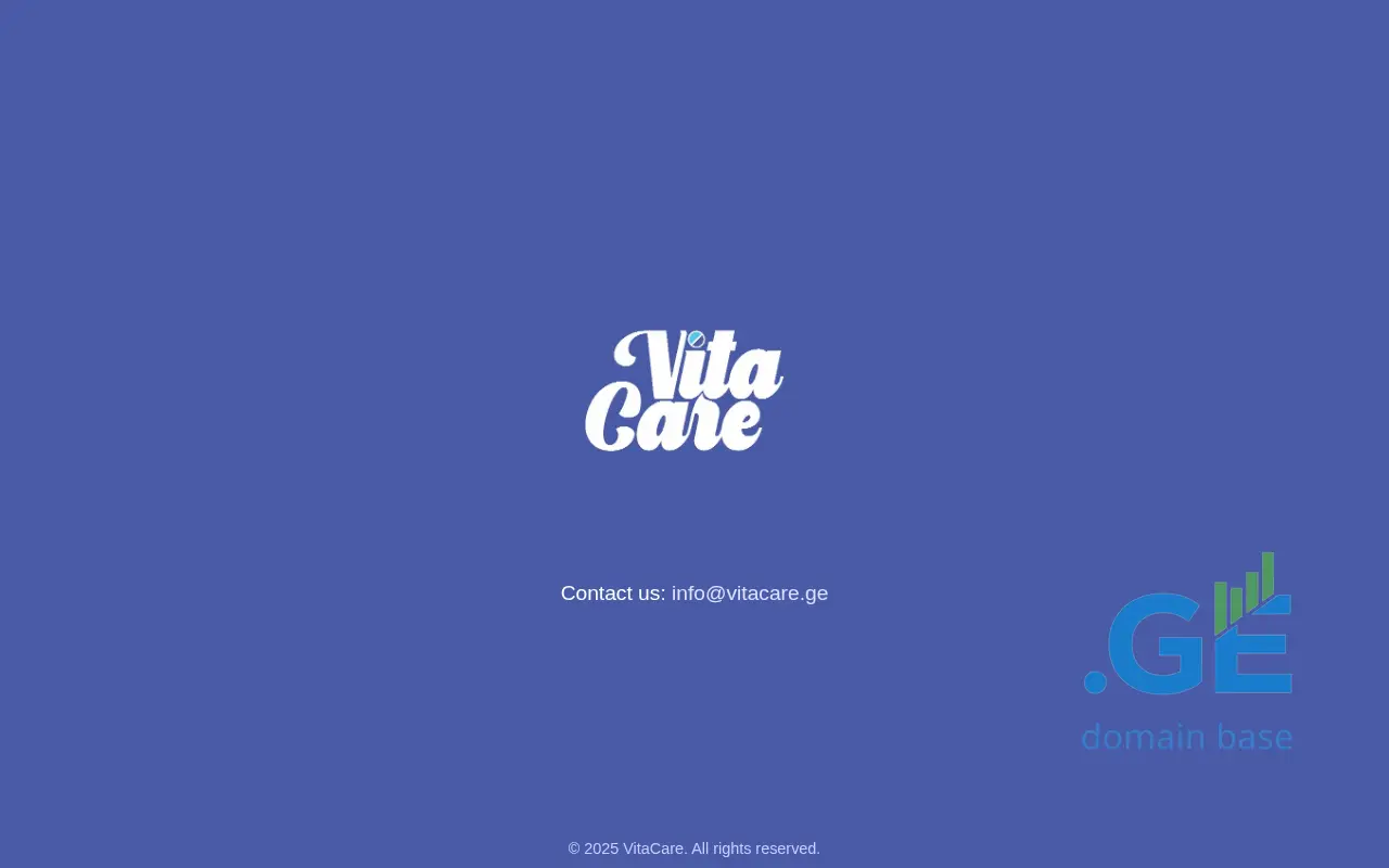 Screenshot of the site vitacare.ge at 2025-10-13