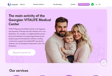 Screenshot of vitalifeclinic.ge