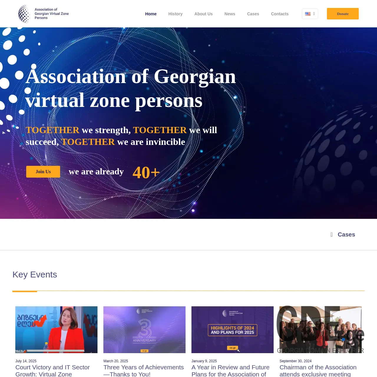 Screenshot of the site viz.ge at 2025-12-12