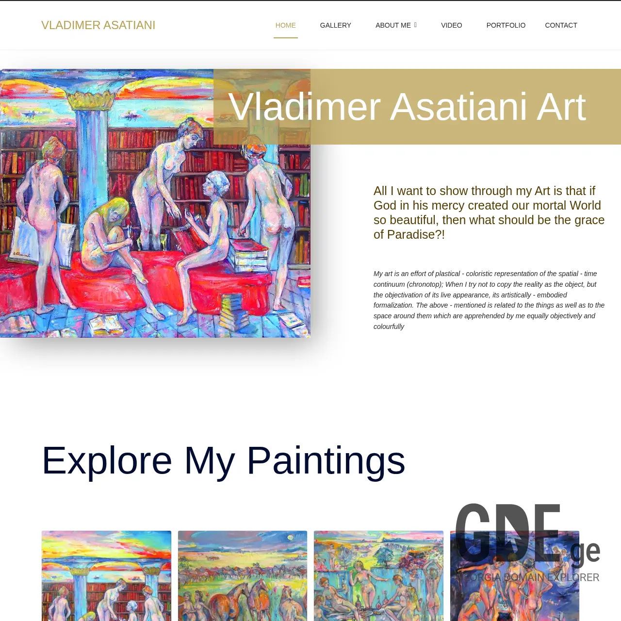 Screenshot of the site vladimerasatiani.ge at 2025-12-12