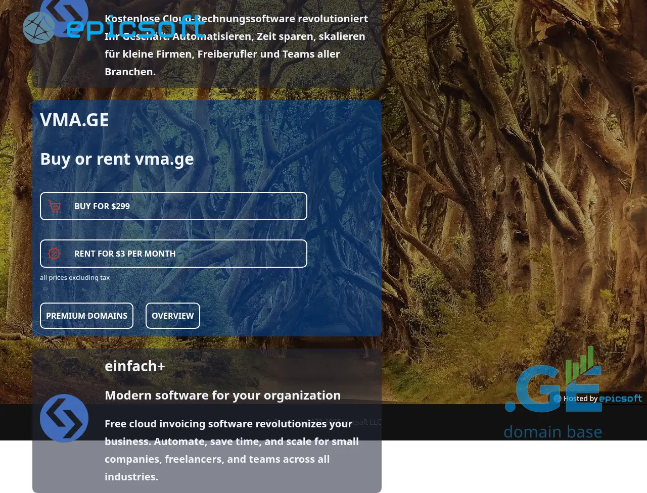 Screenshot of the site vma.ge