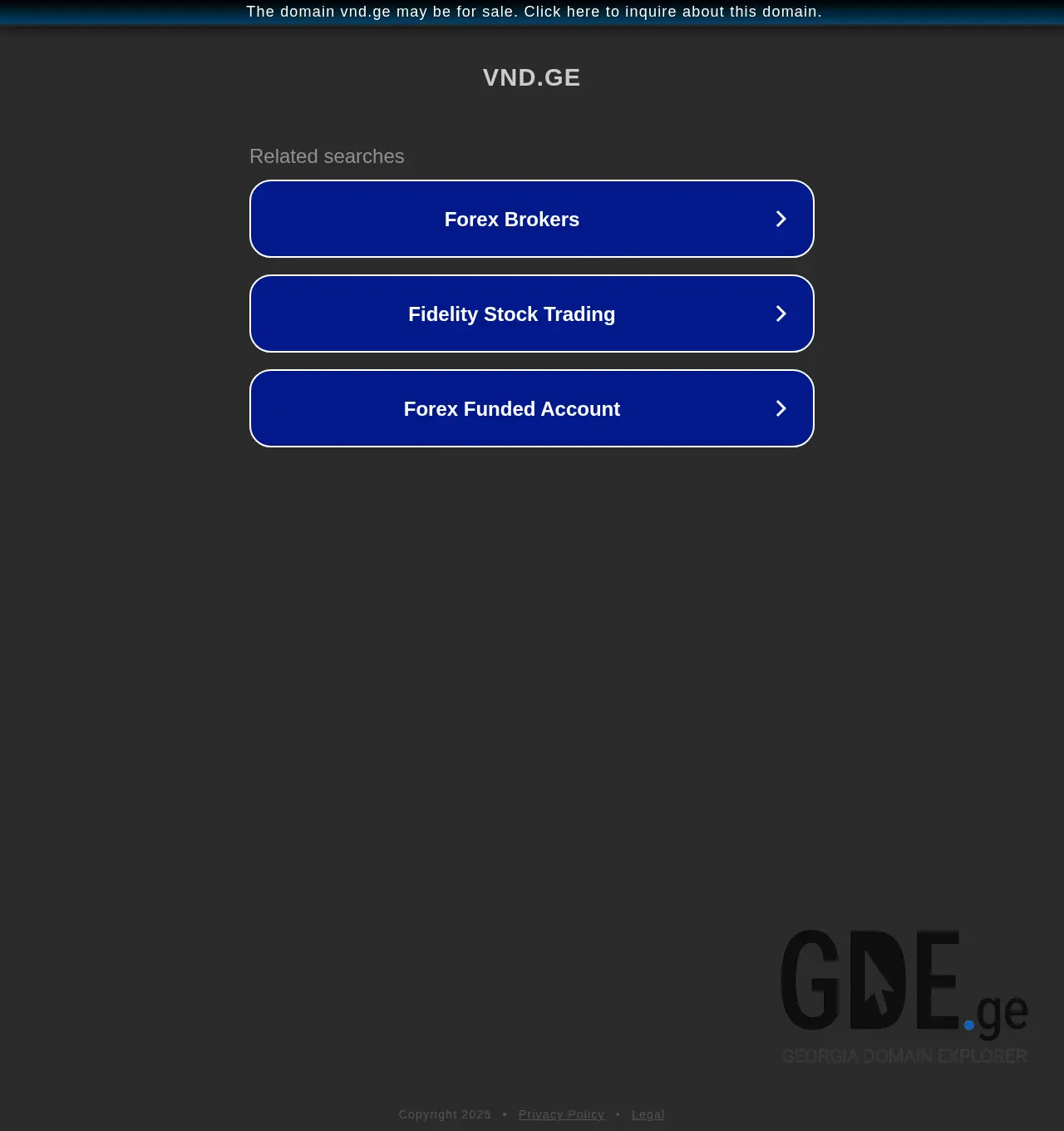 Screenshot of the site vnd.ge at 2025-12-03