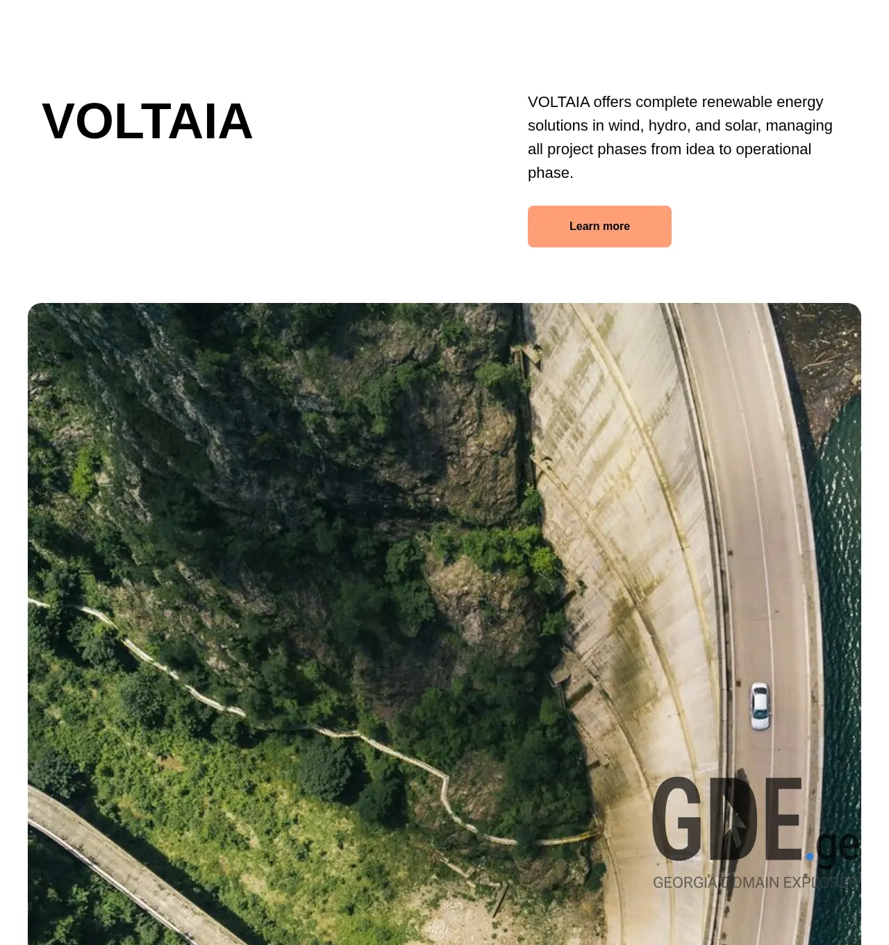 Screenshot of the site voltaia.ge at 2025-12-06