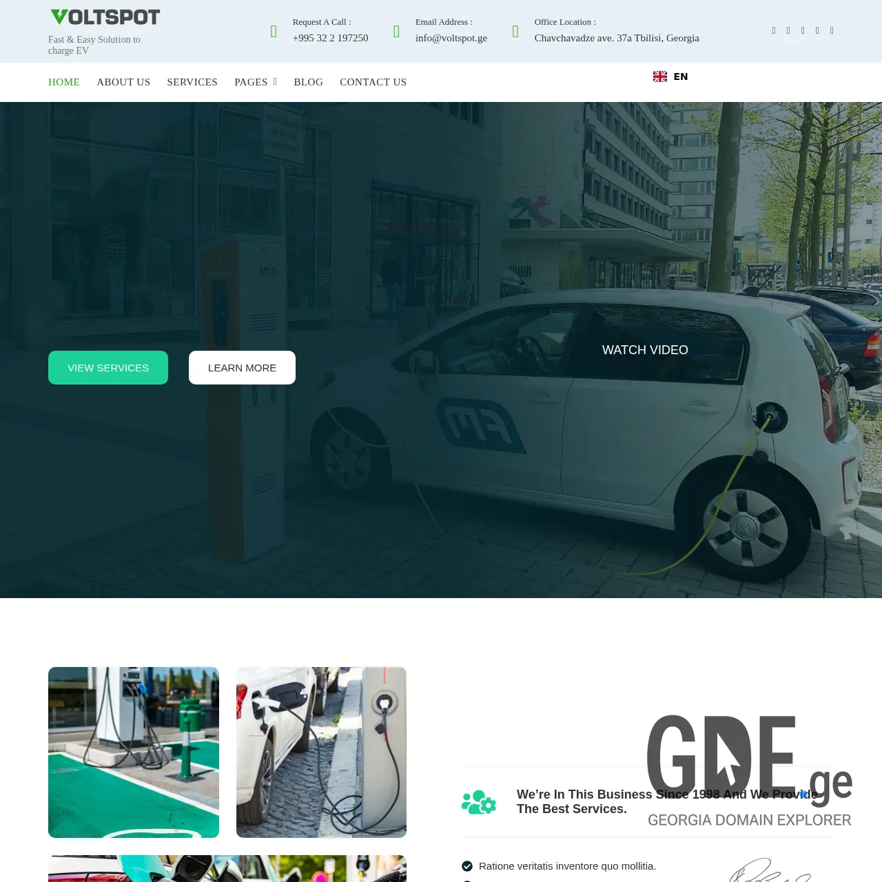 Screenshot of the site voltspot.ge at 2025-12-12