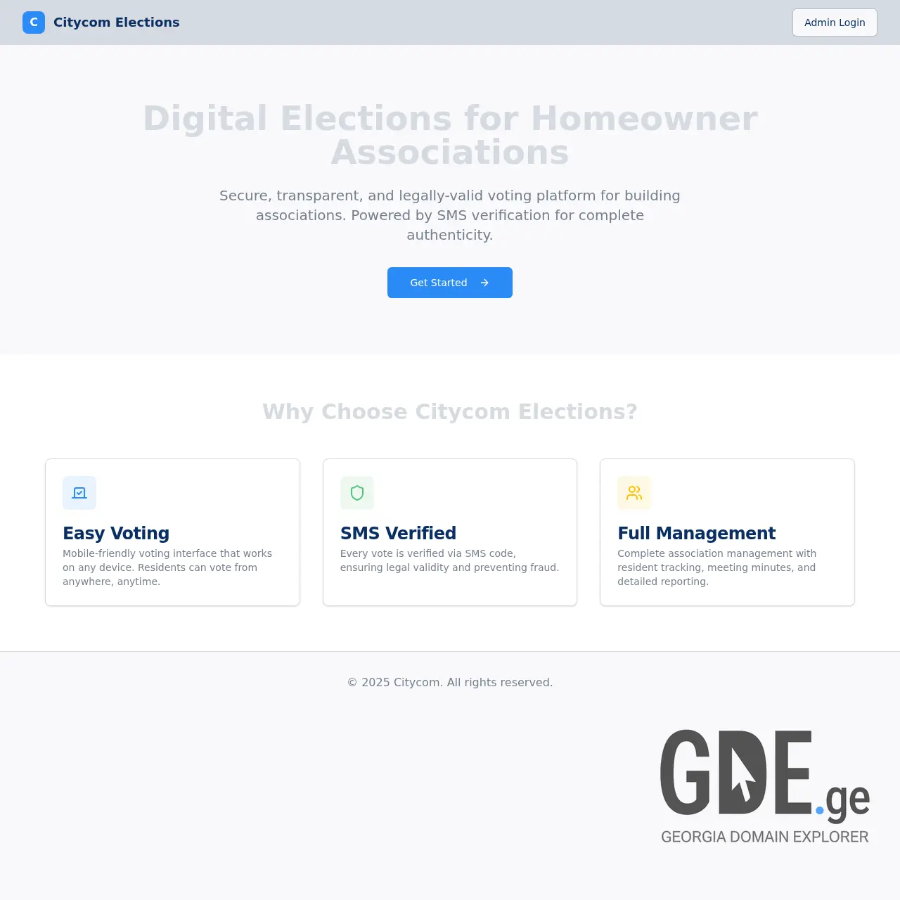Screenshot of the site voting.ge at 2025-12-17