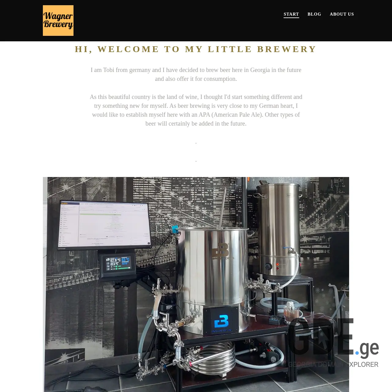 Screenshot of the site wagner-brewery.ge at 2025-12-15