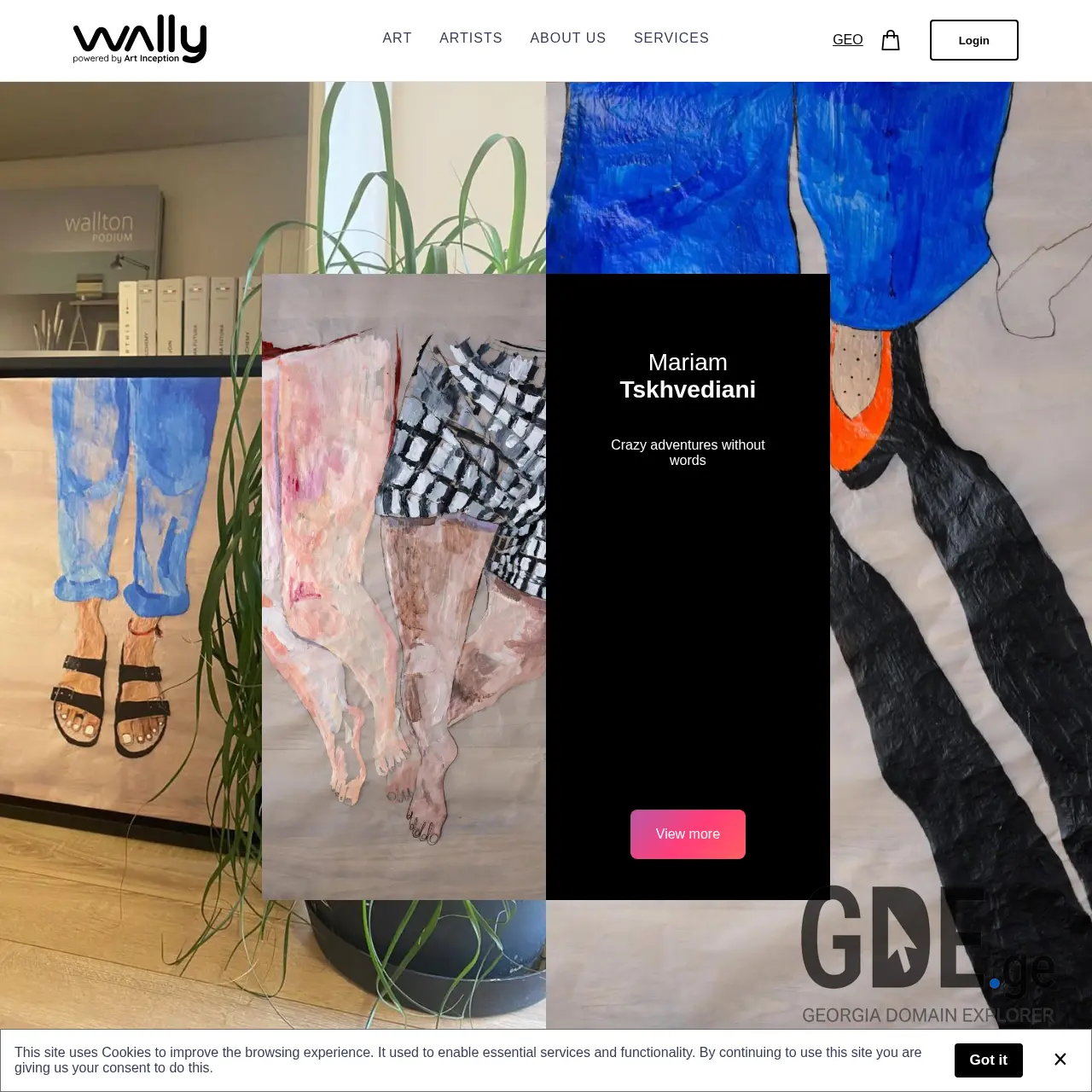 Screenshot of the site wally.ge at 2025-12-15