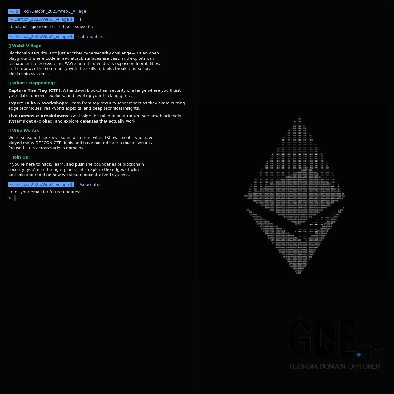 Screenshot of the site web3villa.ge at 2025-12-12