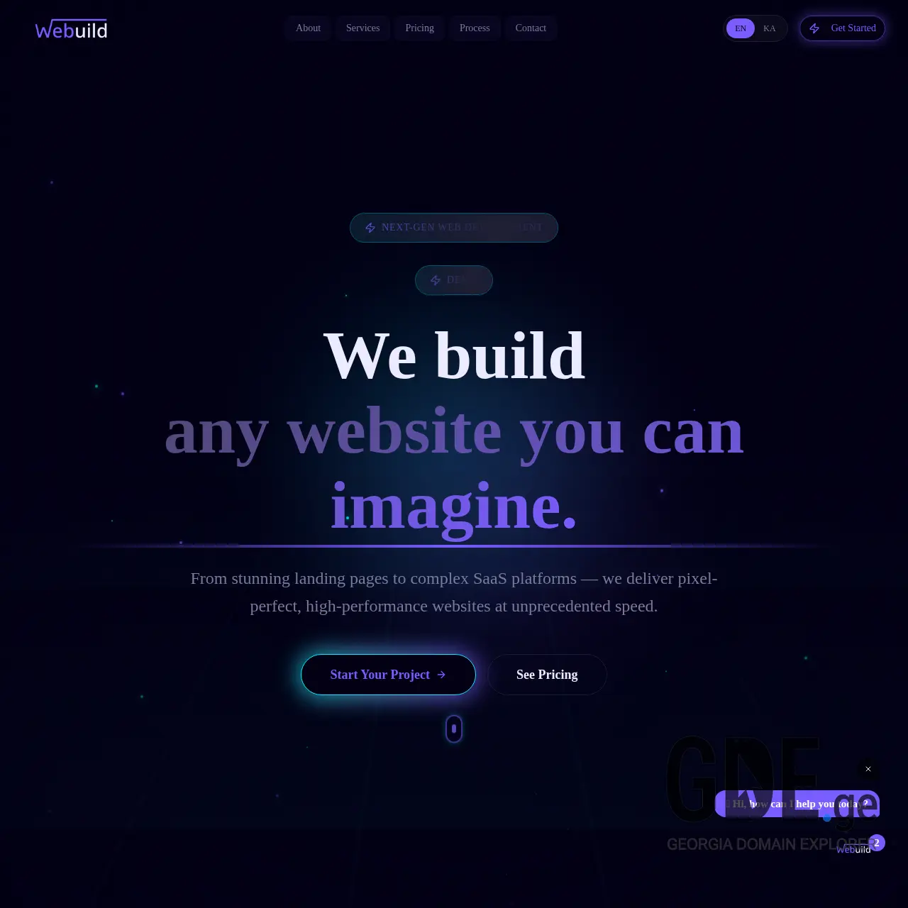 Screenshot of the site webbuild.ge at 2026-01-30