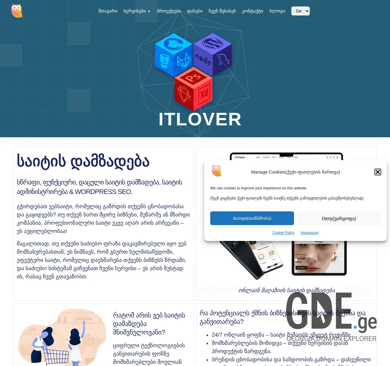 Screenshot of the site webcraft.ge at 2025-11-25