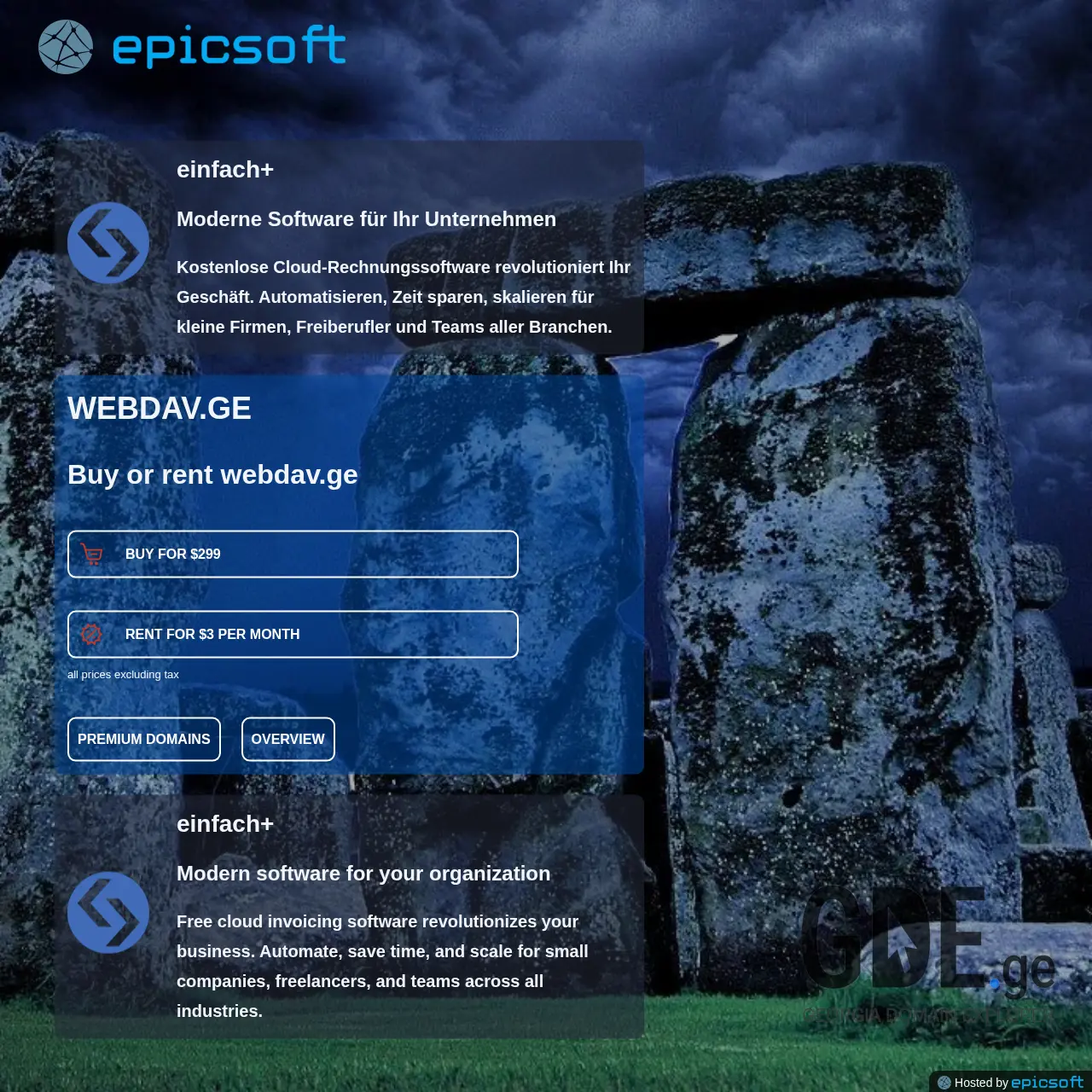 Screenshot of the site webdav.ge at 2025-12-12