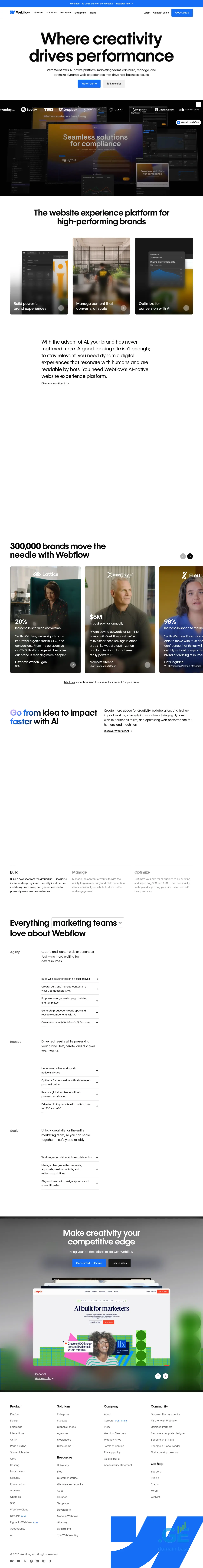 Screenshot of the site webflow.ge
