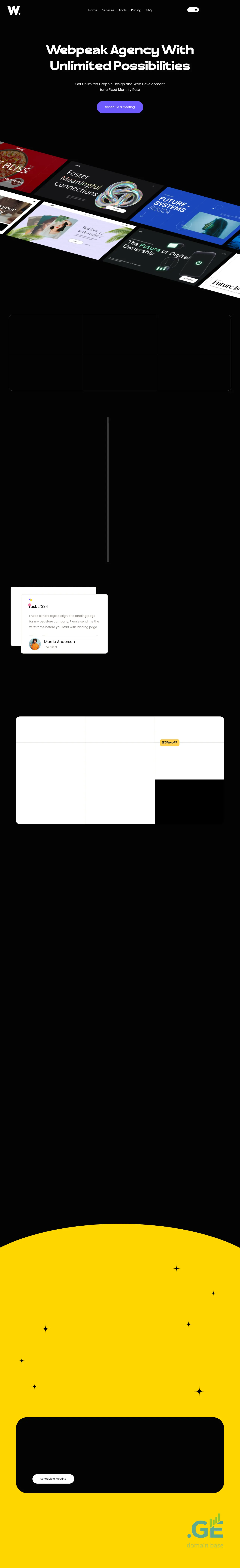 Screenshot of the site webpeak.ge