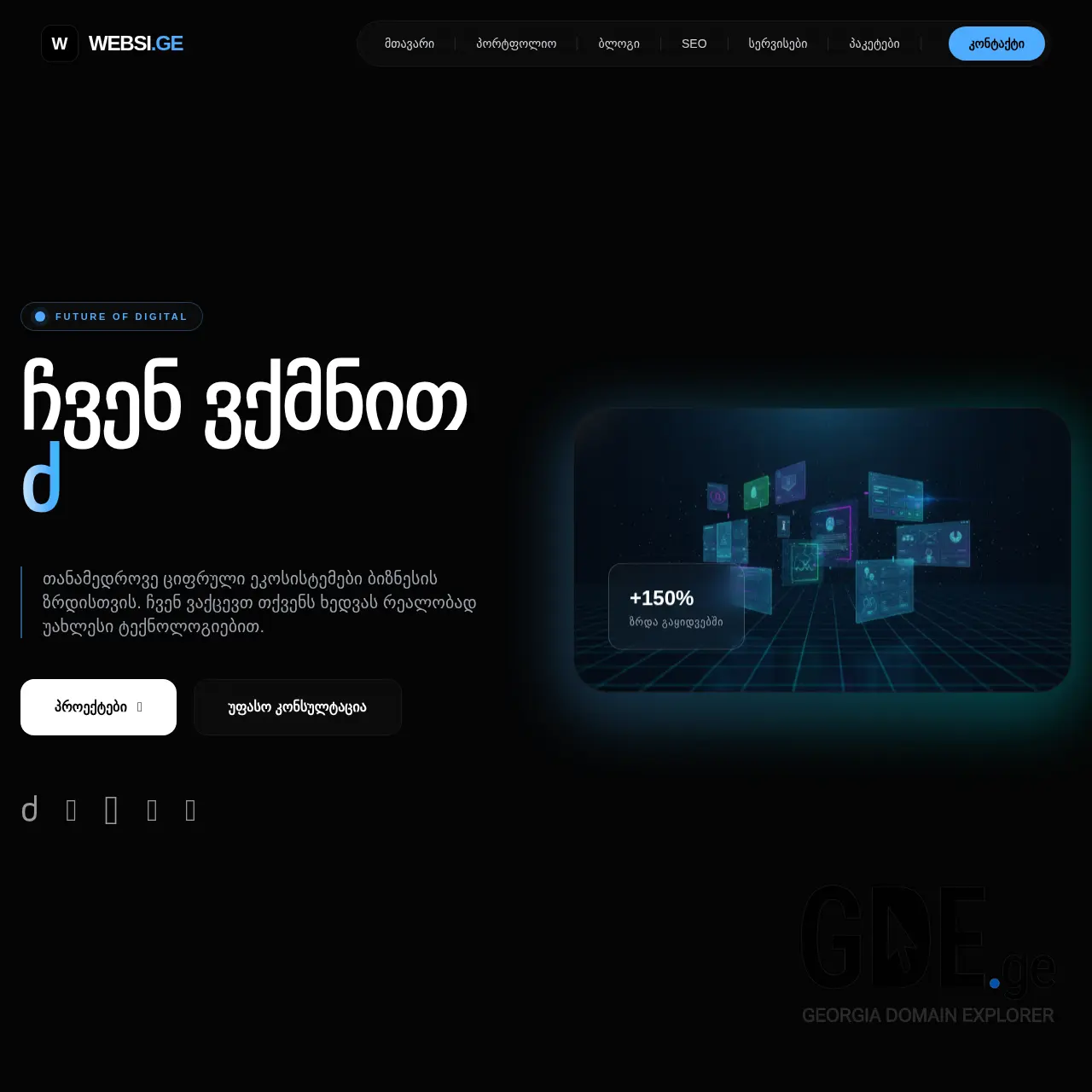 Screenshot of the site websi.ge at 2026-02-04