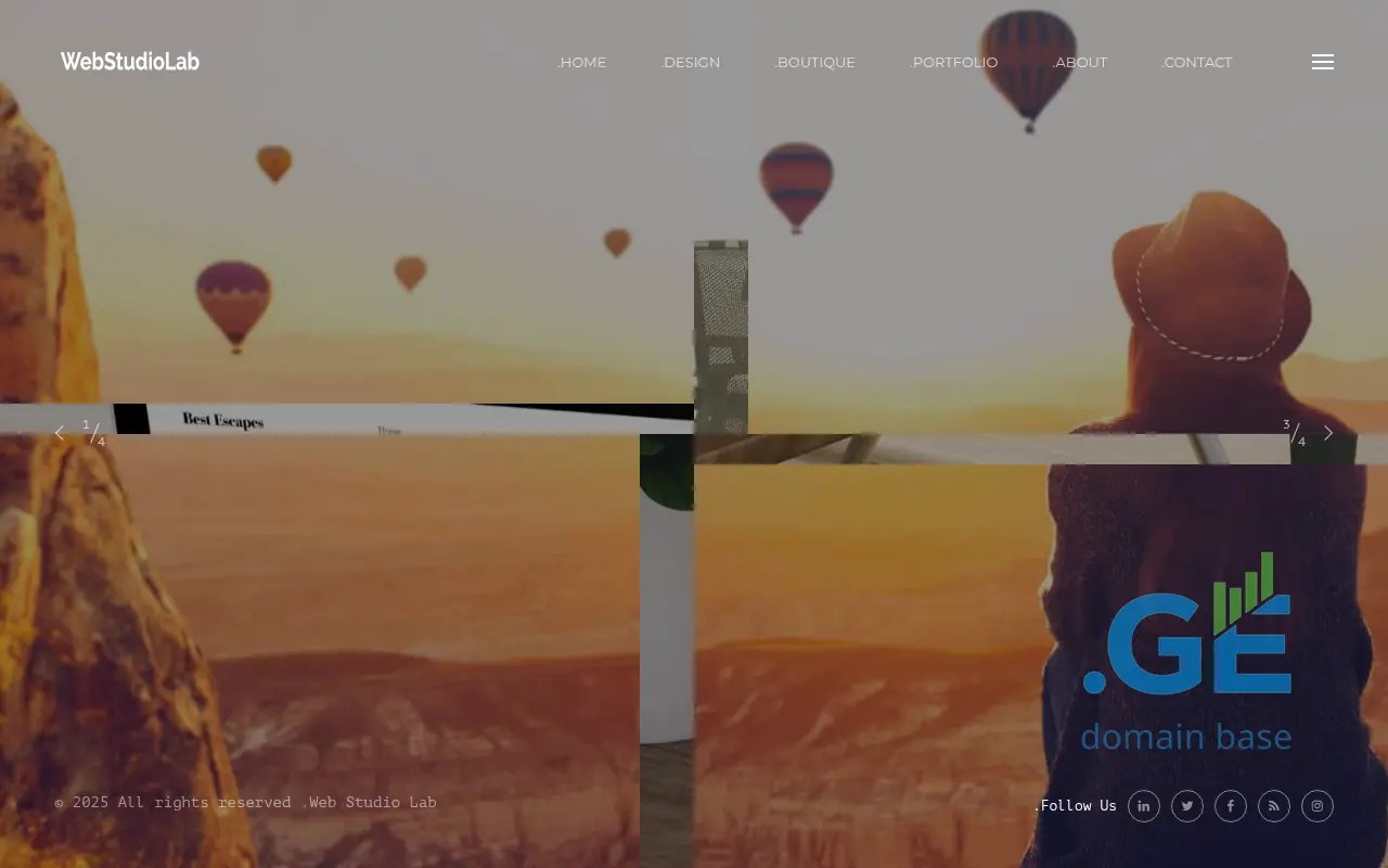 Screenshot of the site webstudiolab.ge