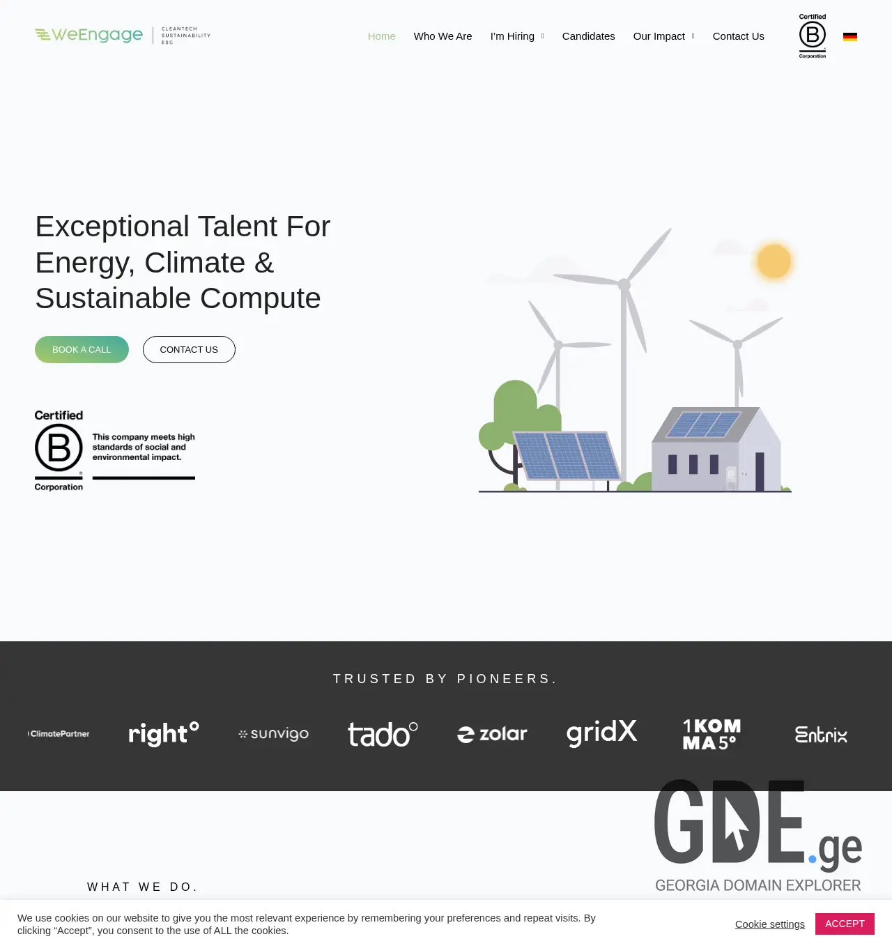 Screenshot of the site weenga.ge at 2025-12-03