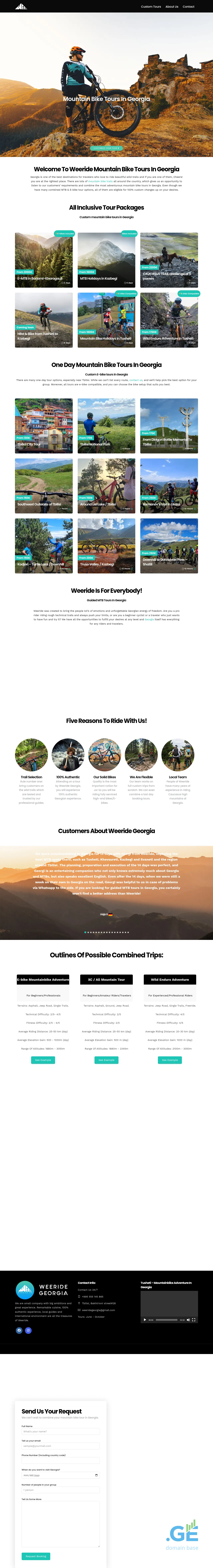 Screenshot of the site weeride.ge