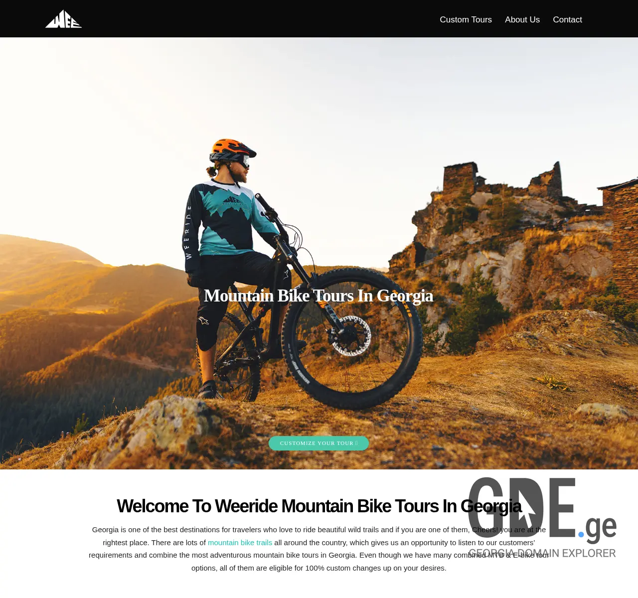 Screenshot of the site weeride.ge at 2025-11-25