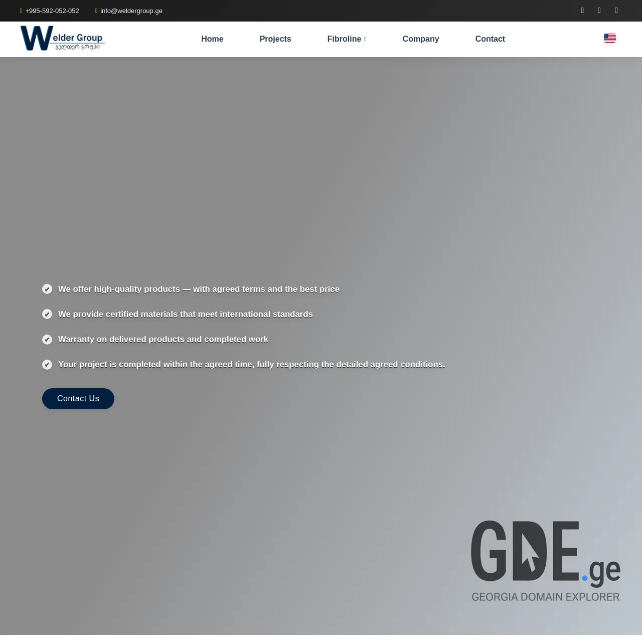 Screenshot of the site weldergroup.ge at 2025-12-12