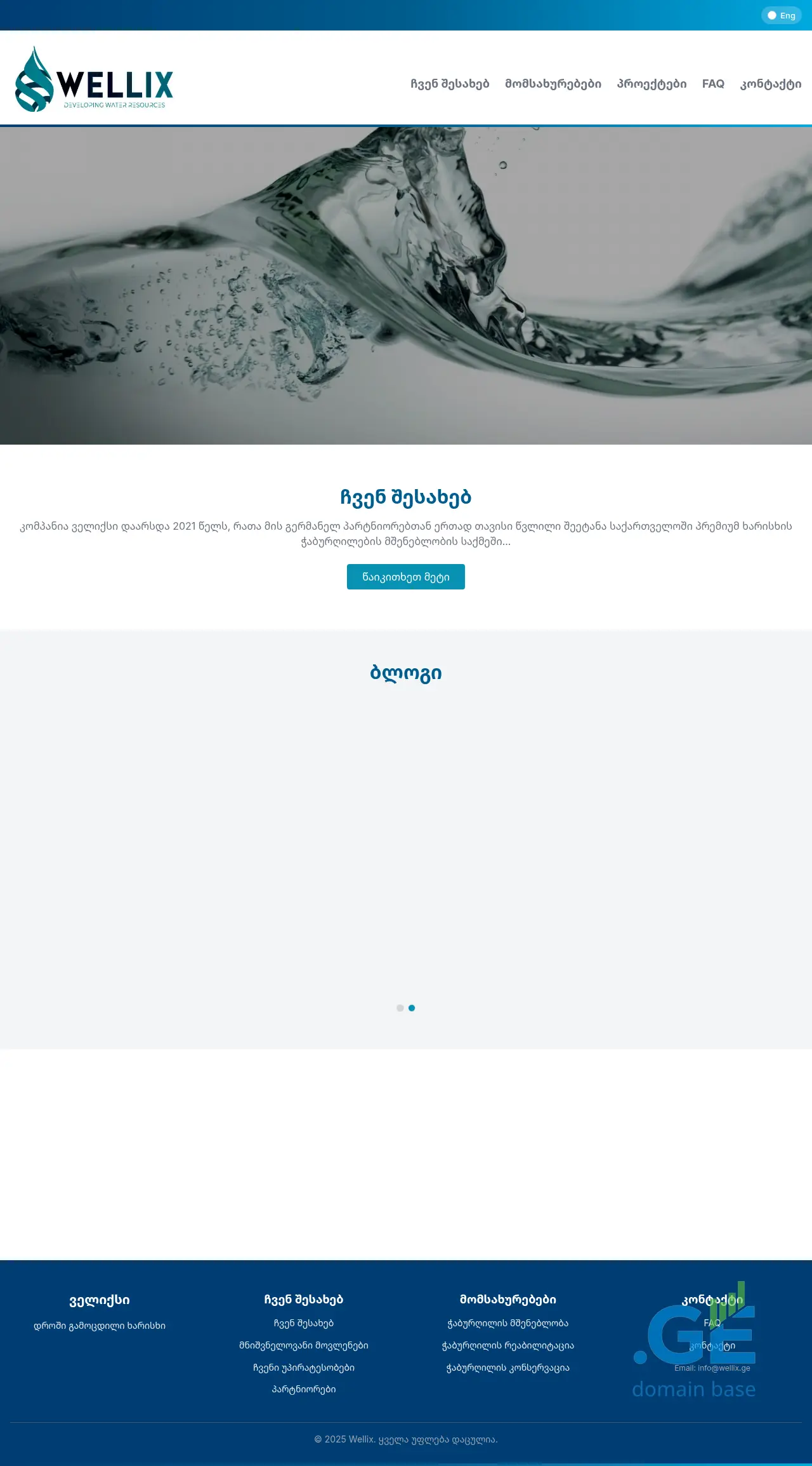 Screenshot of the site wellix.ge