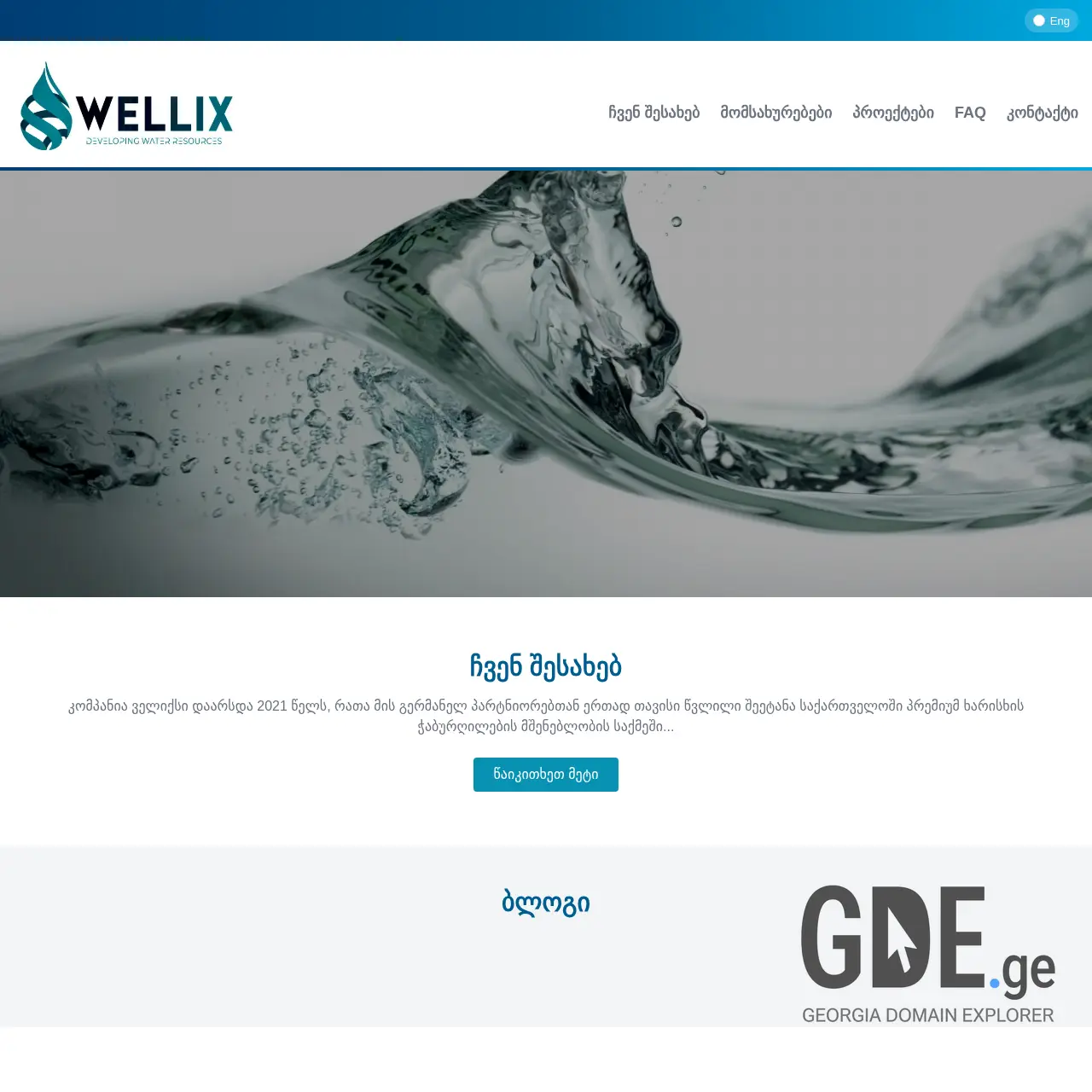 Screenshot of the site wellix.ge at 2025-12-12