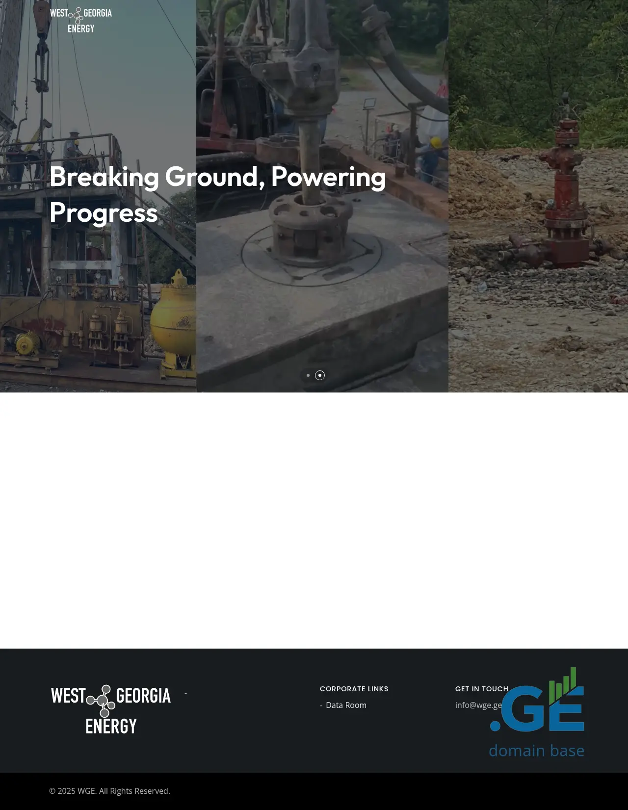 Screenshot of the site wge.ge