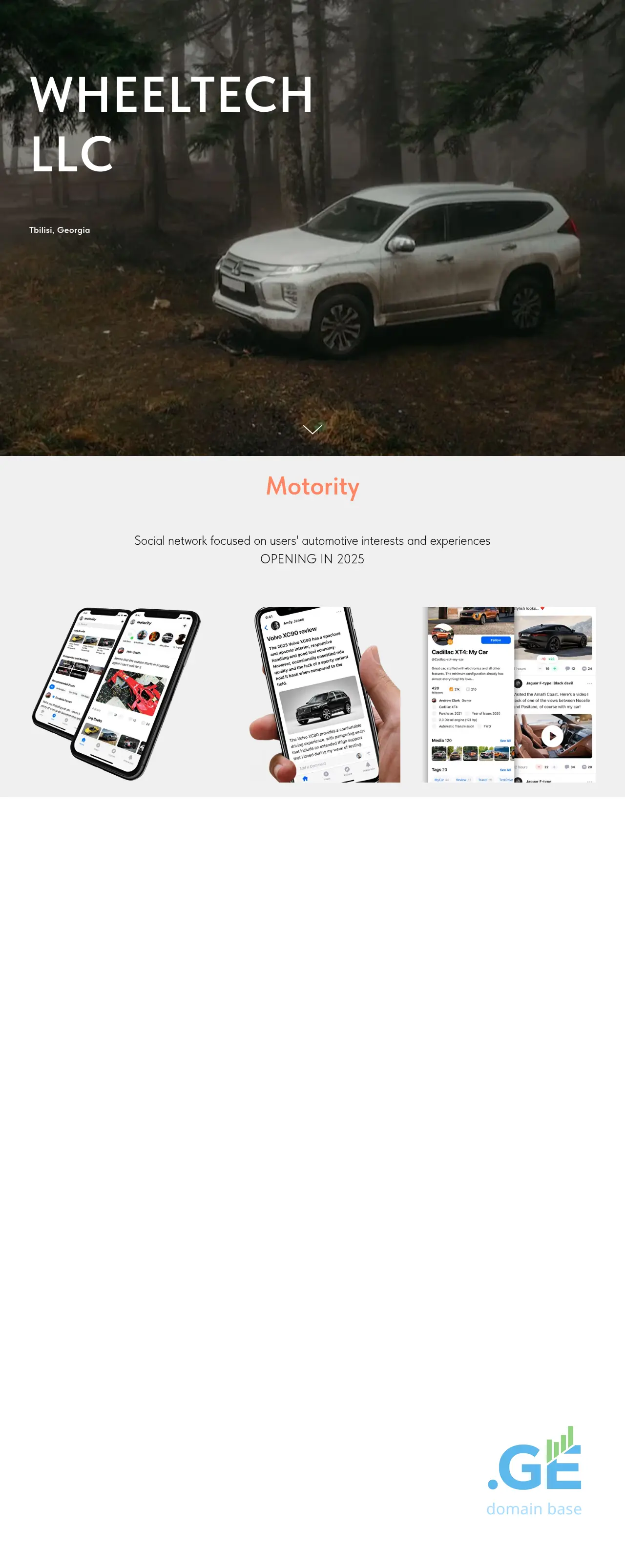 Screenshot of the site wheeltech.ge