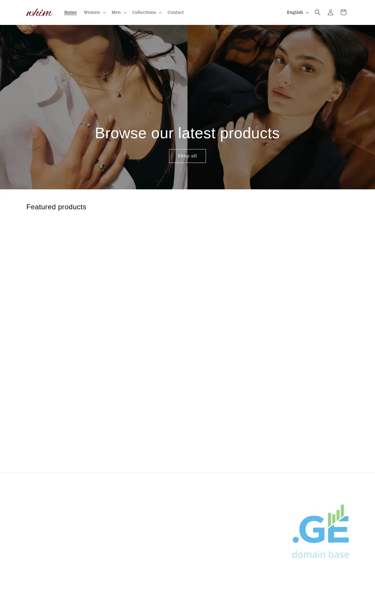 Screenshot of the site whim.ge