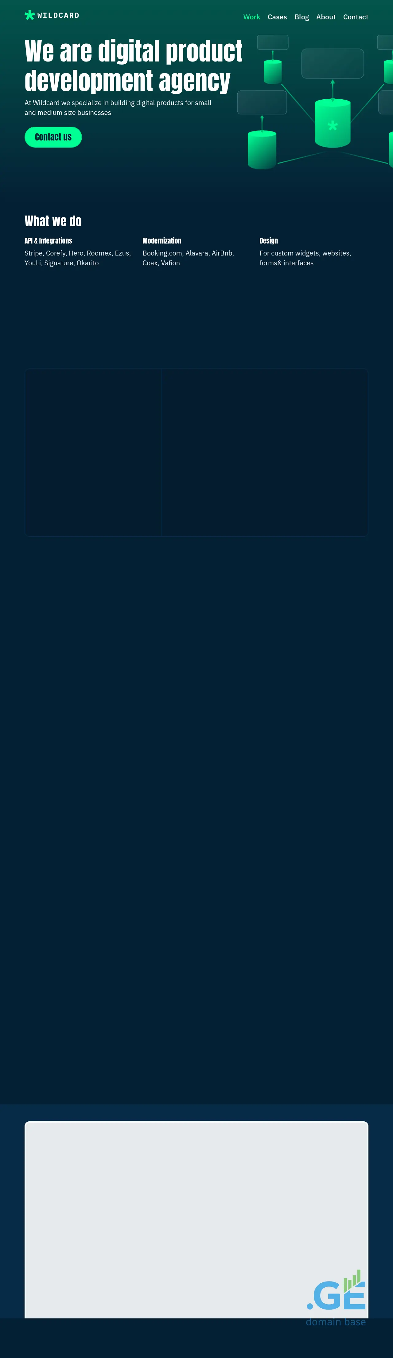 Screenshot of the site wildcard.ge