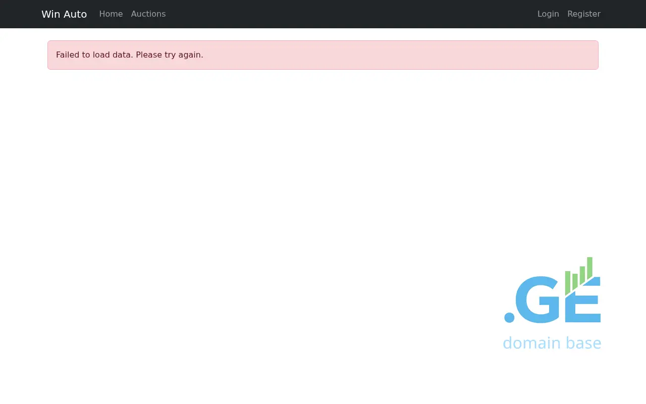Screenshot of the site winauto.ge
