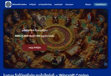 Screenshot of wincraft-casino.ge