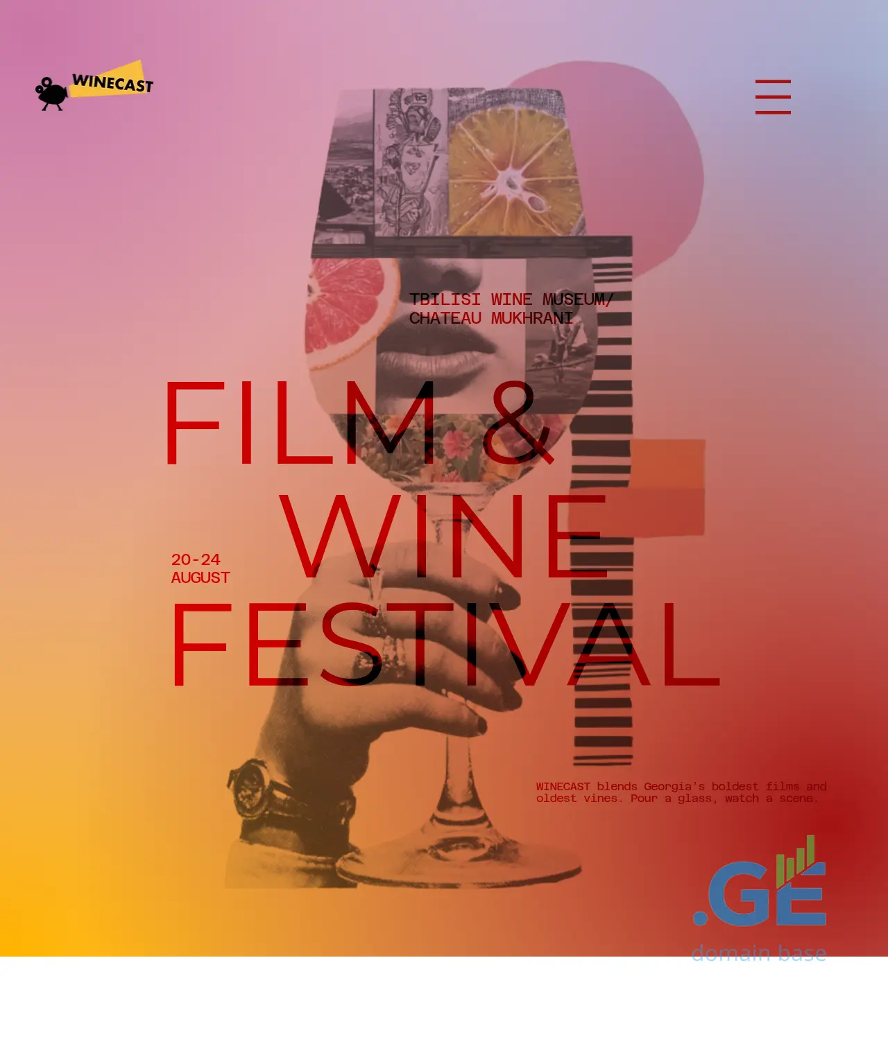 Screenshot of the site winecast.ge