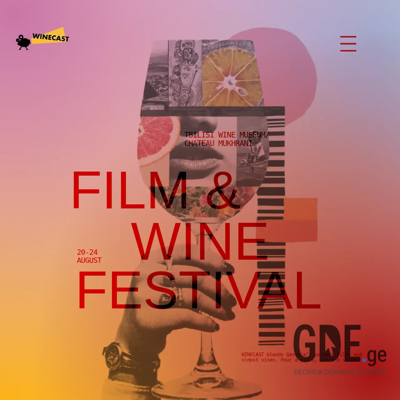 Screenshot of the site winecast.ge at 2025-12-12