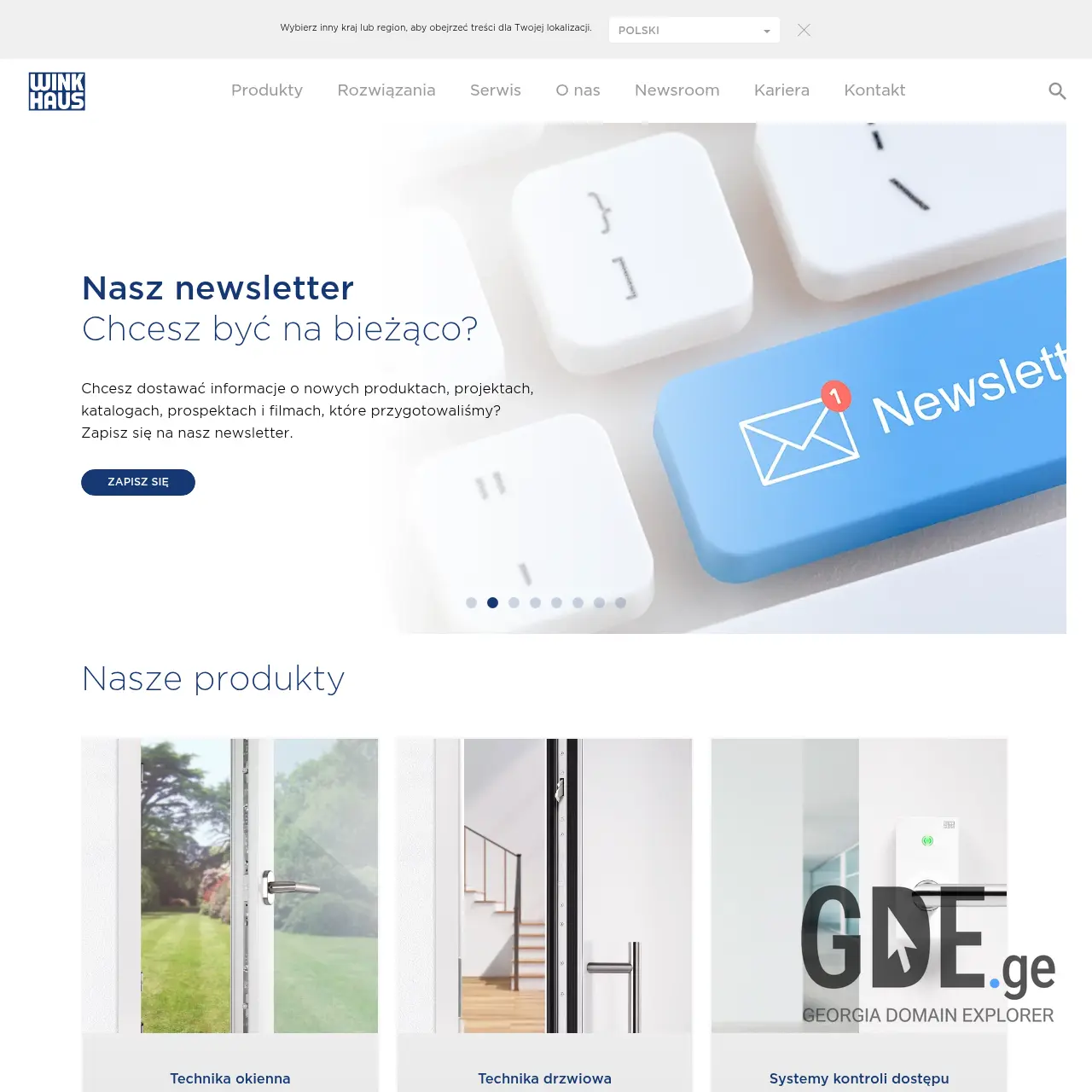 Screenshot of the site winkhaus.ge at 2025-12-12