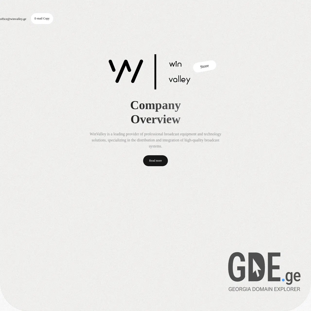 Screenshot of the site winvalley.ge at 2025-12-12