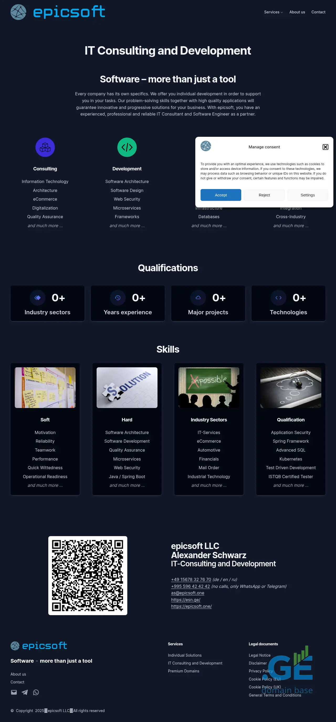 Screenshot of the site wip.ge