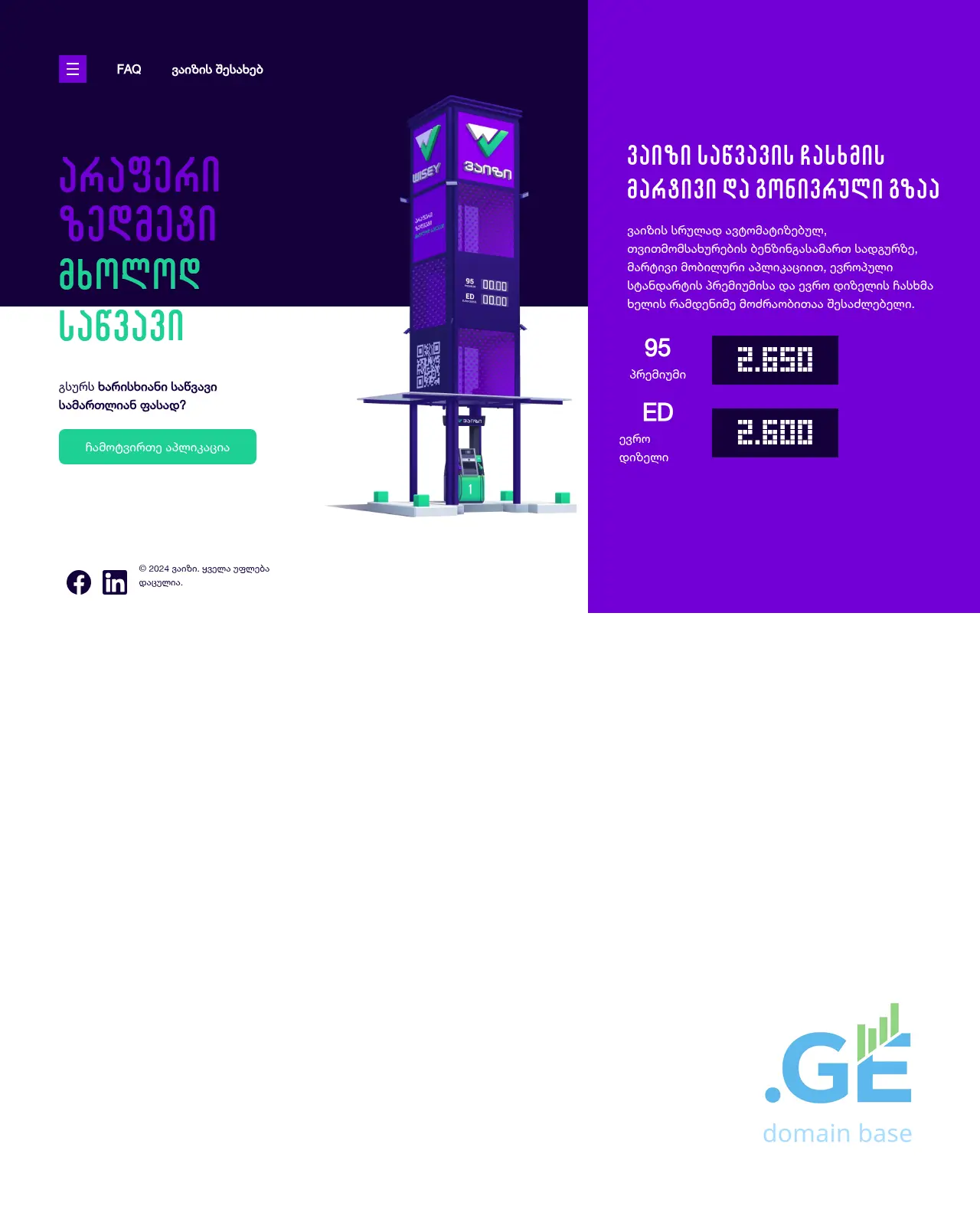 Screenshot of the site wisey.ge