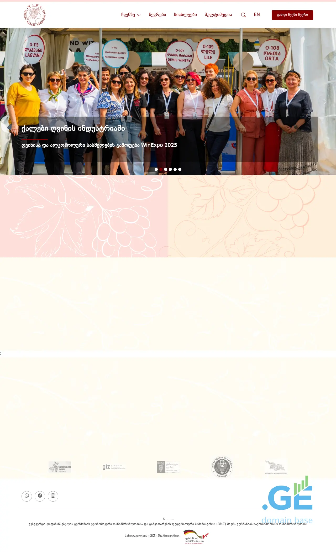 Screenshot of the site wiwi.ge at 2025-10-14