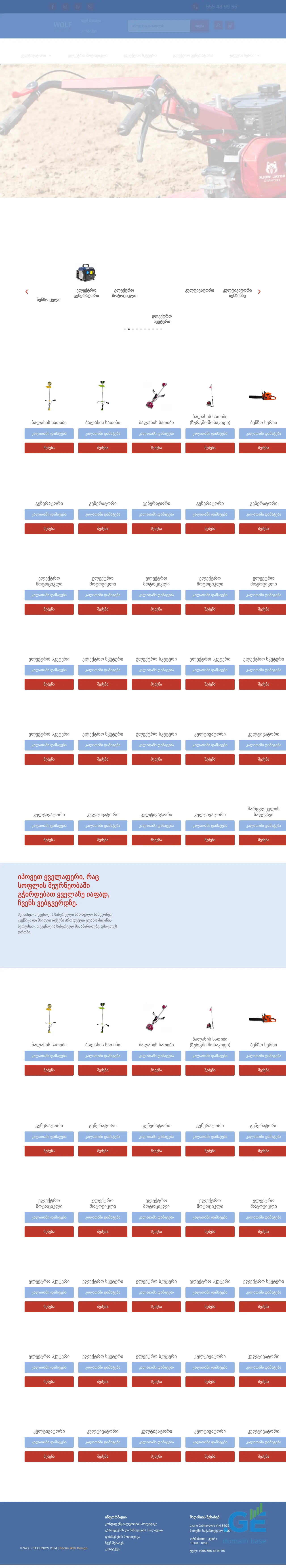 Screenshot of the site wolftechnics.ge